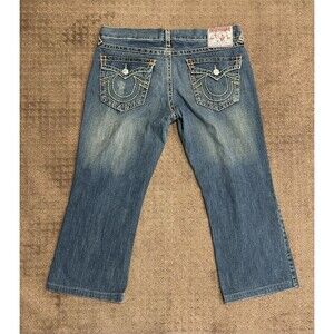 True Religion Mens Billy Super T Jeans Bootcut Denim Size 42 Made in USA Y2K